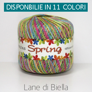 Gomitolo Puro Cotone Perlè Spring Multicolore