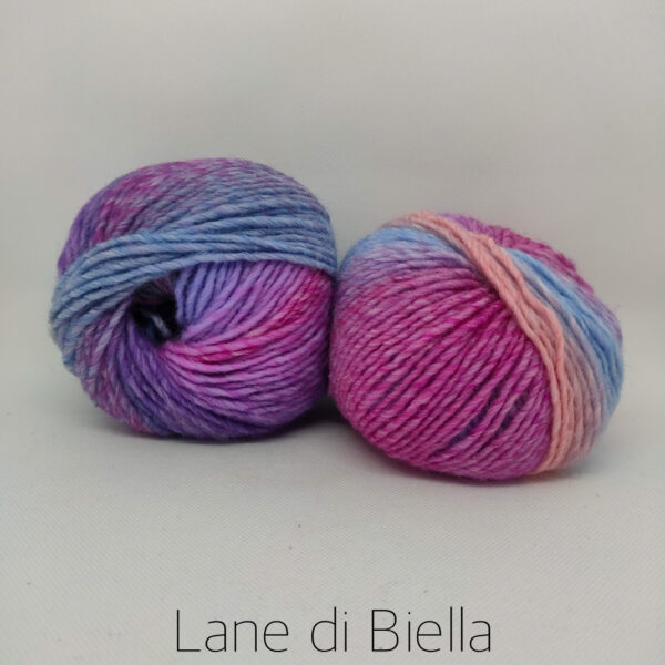 Gomitoli Lane di Biella Multicolore Viola Fucsia