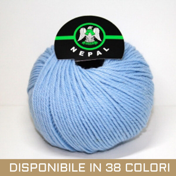 Gomitolo Misto Lana Nepal Unito Azzurro