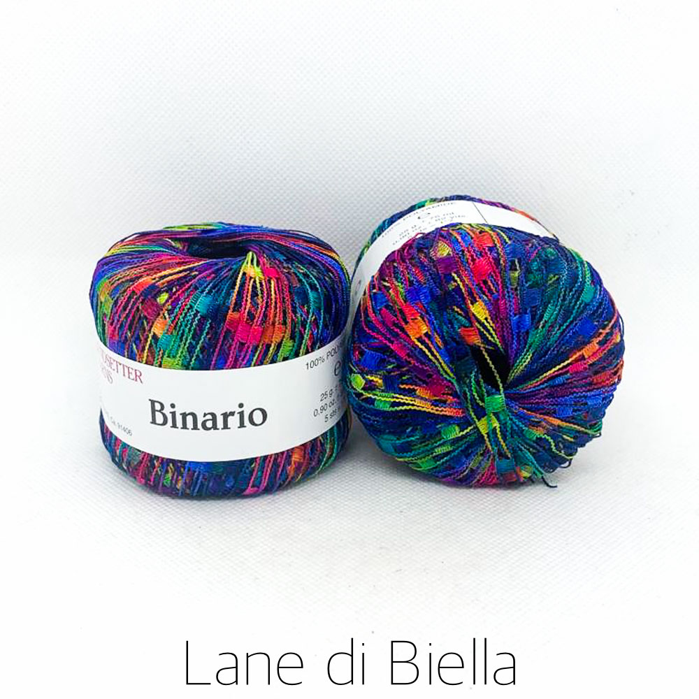 gomitolo binario multicolor polyamide blu rosso giallo arancio verde
