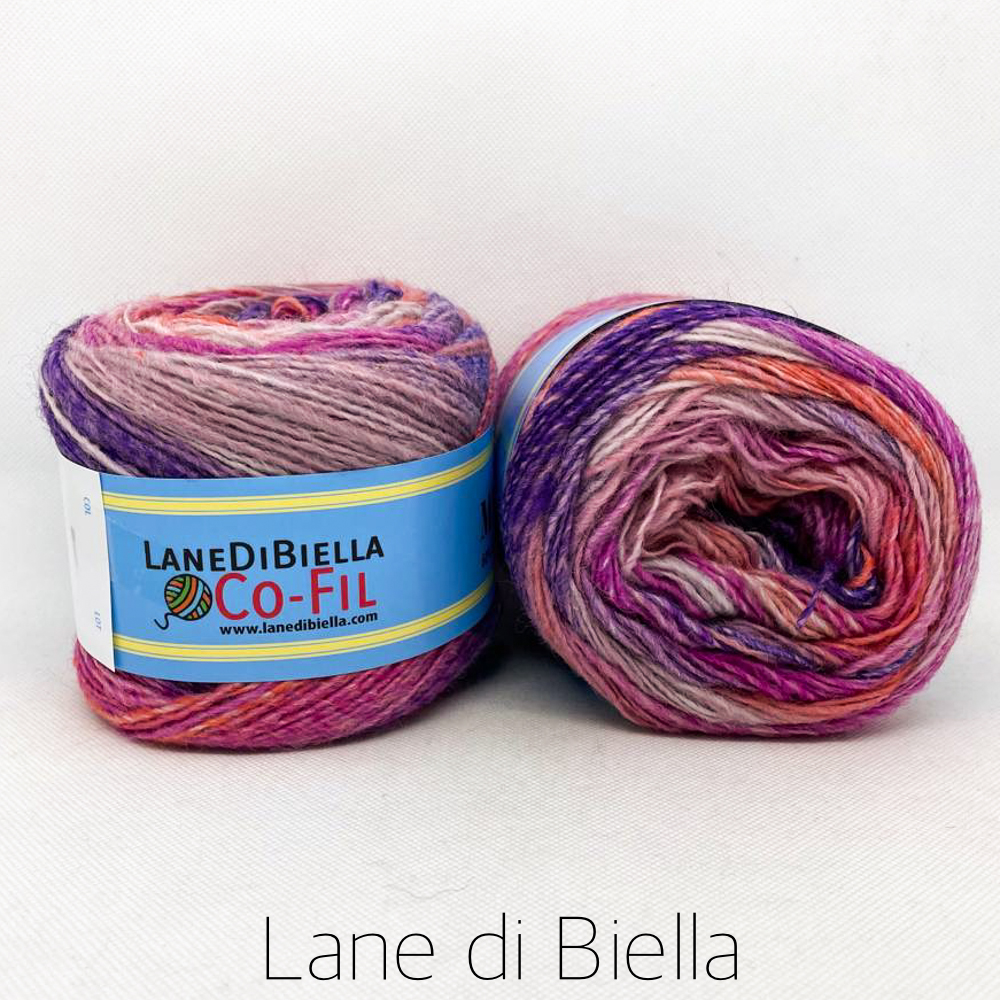 gomitolo misto lana acrilico 350mt rosa viola arancio
