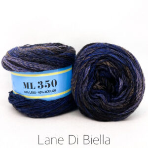 gomitolo misto lana acrilico blu viola marrone