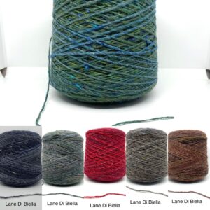Rocca Misto Lana Stoppino Tricolore Tweed Gr.500 Titolo 2500 (100 Gr./250 Mt) Campionatura Da Collezione ML 1136