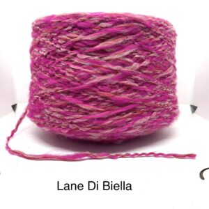 Rocca Misto Lana Matley Ritorto Fiammato Fuxia/Rosa Pastello Gr.1050 Titolo 1400 (100 Gr/ 140 Mt) Campionatura Da Collezione ML 1172