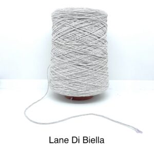 Rocca Misto Cotone Ritorto Tubolare Grigio Platino Gr.400 Titolo 3200 (100 Gr/320Mt.) Campionatura da Collezione CT1271