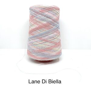 Rocca Misto Lana Teseo Rosa/Ecru/Azzurro Gr. 200  Titolo 1/8000 (100 Gr./ 800 Mt.) Campionatura Da Collezione ML 1229
