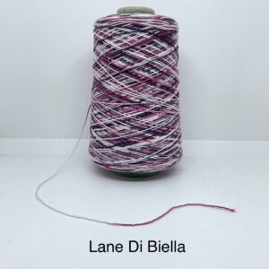 Rocca Misto Cotone Street Viola Scuro/Rosa/Ecru Gr.250 Titolo 5200 (100gr/520 Mt) Campionatura Da Collezione CT 1314