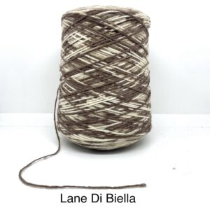 Rocca Misto Lana Connemara Snow Marrone Pastello/Ecru Gr.350 Titolo 3500 (100 Gr./ 350 Mt.) Campionatura Da Collezione ML 1321