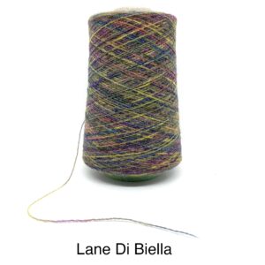 Rocca Misto Lana Connemara Super Giallo/Viola/Verde/Marrone Gr.200 Titolo 2/28 (100 Gr./ 1350 Mt.) Campionatura Da Collezione ML 1339