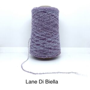 Rocca Misto Lana Spritz Boucle’ Grigio Chiaro/ Viola Medio Gr. 200 Titolo 8000 (100 Gr./ 800 Mt.) Campionatura Da Collezione ML 1353