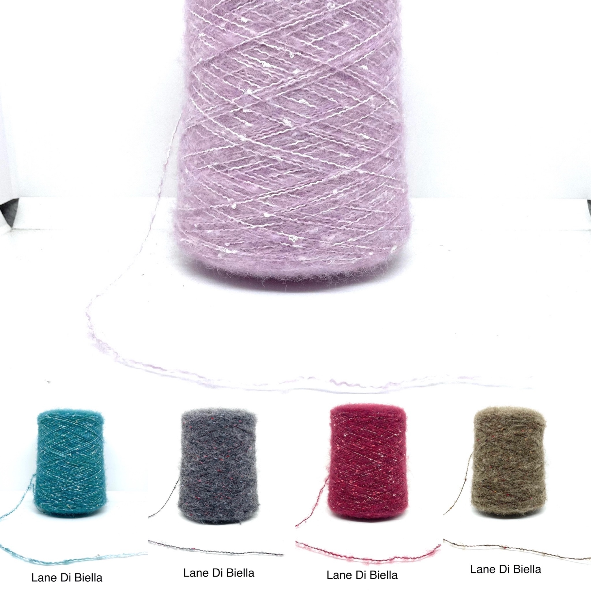 Rocca Misto Alpaca Ribes Garzato Tweed Gr.400 Titolo 3000 (Gr.100/ Mt.300) Campionatura Da Collezione ML 1405