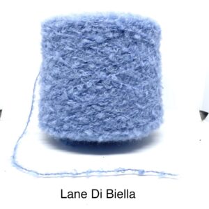 Rocca Misto Lana Norway Boucle’ Azzurro Gr.650 Titolo 1200 (100gr/120Mt.) Campionatura Da Collezione ML 1400