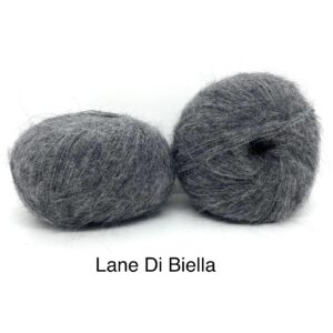 Gomitolo Misto Alpaca Garzato Ribes Grigio Melange Scuro Gr.50 Titolo 1/8000 (Gr.100/ Mt.800) Campionatura Da Collezione ML 1414