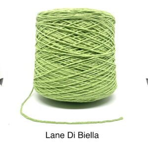 Rocca Misto Cotone Cotonina Verde Pistacchio Gr 700 Titolo 1800 (100 Gr/180Mt.) Campionatura da Collezione CT 1339