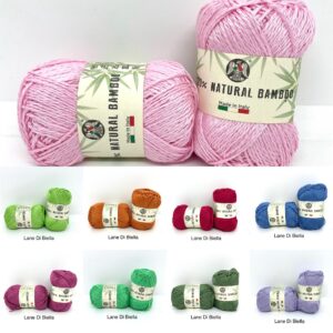 Nuovo Gomitolo Natural Bamboo Roses Gr.50 / 125 Mt CT 1346