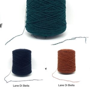 Rocca Pura Lana Cardato Ritorto a 3 Fili Gr.500 Titolo 5000 (100 Gr./500 Mt.) Campionatura Da Collezione PL 116